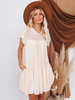 Robes Droites Beige Col Rond Robe Simple Moderne Pour Adultes