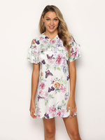 Robes droites blanches col à capuche manches courtes décontracté midi tube robe