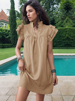 Robes Droites Manches Courtes Col Montant Élégant Robe Tube Noire