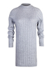 Robes en Mailles Courtes Femmes à Col Rond avec Manches Longues Moulantes Unicolore