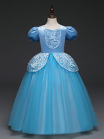 Robes Fille De Fleur À Manches Courtes Robes De Cendrillon Pour Enfants Costume De Disney Déguisements Halloween