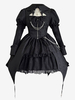 Robes Gothiques Lolita À Lacets Noir Vintage Manches Longues