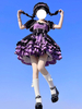 Robes gothiques Lolita à volants et nœuds violet