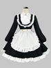 Robes gothiques Lolita à volants servante de chambre à manches longues