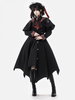 Robes gothiques Lolita avec nœuds brodés Noir Noir