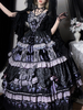 Robes gothiques Lolita Chaînes papillon Motif papillon Motif fruit Violet foncé Violet foncé