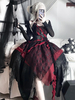 Robes gothiques Lolita Fleurs en dentelle Imprimé floral en dentelle Noir Noir