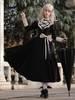 Robes Gothiques Lolita Noeuds Volants Noir Noir