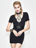 Robes gothiques Lolita Punk avec œillets robe noire