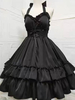 Robes Gothiques Lolita Volants À Lacets Noir Couches