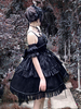 Robes Gothiques Lolita Volants Arcs Noir