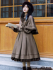 Robes Gothiques Lolita Volants Brodés Café Marron Café Académique