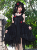 Robes Gothiques Lolita Volants Dentelle Noir Abricot