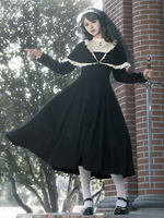Robes Gothiques Lolita Volants Noir Noir
