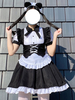 Robes Gothiques Lolita Volants Nœuds Noir Noir