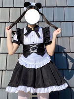 Robes Gothiques Lolita Volants Nœuds Noir Noir