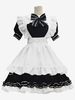 Robes Gothiques Lolita Volants Nœuds Noir Style de Bonne