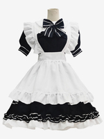 Robes Gothiques Lolita Volants Nœuds Noir Style de Bonne