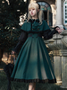 Robes Gothiques Lolita Volants Nœuds Vert Foncé