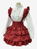 Robes Gothiques Lolita Volants Rouge Rouge
