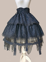 Robes Lolita Gothiques À Lacets Noir Noir