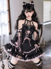 Robes Lolita Gothiques Lacets Dentelle Noir