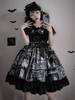 Robes Lolita Gothiques Noeuds Volants Noir Blanc