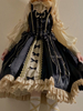Robes Lolita Gothiques Nœuds Dentelle Noir