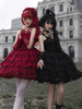 Robes Lolita Gothiques Nœuds Volants Bordeaux