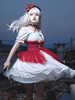 Robes Lolita Gothiques OP Blanche Corset Rouge