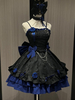Robes Lolita Gothiques Rose Volants Jacquard Bleu