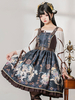 Robes Lolita Gothiques Volants Bleu Marine Foncé