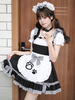 Robes Lolita Gothiques Volants Mignonne Plaid Noir