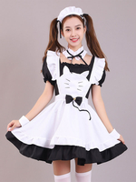 Robes Lolita Gothiques Volants Noir Mignonne