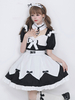 Robes Lolita Gothiques Volants Nœuds Noir Mignonne