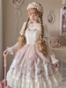 Robes Lolita Style Tea Party Fleurie Volants Sans Manches Jacquard Style Rococo