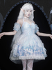 Robes Lolita Tea Party Style Lolita Jupe Arcs Sans Manches Polyester Classique Imprimé Animal Bleu Ciel Clair
