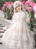 Robes Lolita Tea Party Style Lolita Jupe Perles Sans Manches Polyester Mignonne