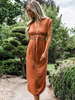 Robes Longues Moulantes Femmes à Col Décolleté en V à Lacets sans Manches Ouvert sur Devant Fente Latérale Unicolore Sexy