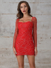 Robes Moulantes Courtes Femmes Imprimés en Paillettes avec Manches Longues Transparentes à Col Carré Coupe Cintrée Bicolores Sexy