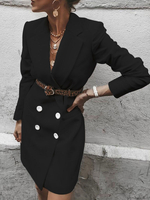 Robes moulantes noires manches longues ceinture décontractée col en V irrégulière robe crayon robe fourreau