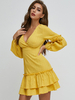 Robes moulantes pour femmes manches longues jaune