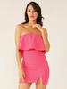 Robes moulantes pour femmes Robe fourreau sexy rose vif sans manches Robe mi-longue