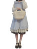 Rococo Lolita Outfits Aqua manches longues col Turndown robe à volants avec jupe pull Déguisements Halloween