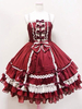 Rococo Lolita Robe à Bretelle JSK Robe de Princesse Avec Noeds Lolita Déguisements Halloween