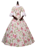 Rococo Retro Costumes Imprimé Fleur Marie Antoinette Costume Robe Femme Vintage Clothing Déguisements Halloween