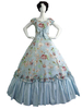 Rococo Rétro Costumes Femmes Imprimé Floral Marie Antoinette Costume Robe Vintage 18ème Siècle Costume Déguisements Halloween