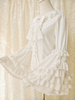ROCOCO Style Blouses Lolita Noeuds Dentelle Manches Longues Blouse Lolita Top Ecru Blanc Chemise Lolita