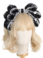 ROCOCO Style Lolita Accessoires Dentelle Rose Noeuds Couvre-chef Fibre Polyester Divers