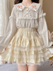 ROCOCO Style Lolita Blouses Volants Manches Longues Lolita Top Blouse Chemise Lolita Blanche